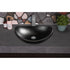 Hand Hammered Aluminum 19 inch Harbor Oval Vessel Bathroom Sink - Matte Black